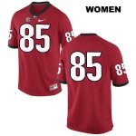 Women's Georgia Bulldogs NCAA #85 Cameron Moore Nike Stitched Red Authentic No Name College Football Jersey MOK5454UR